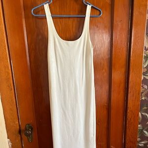 All white simple summer dress
